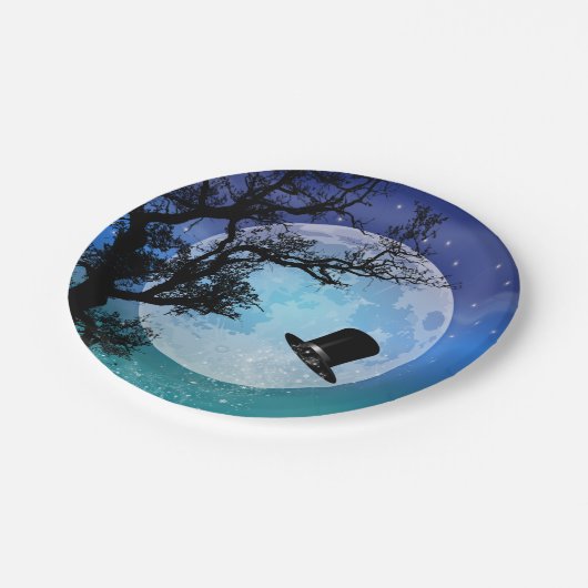 Winter Magic Top Hat Papieren Bordje (Gekanteld)