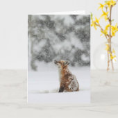 "Winter Magic" Vakantie Kaart (Gele Bloem)