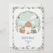 Winter Magie Bosdieren Kerstkaart (Achterkant)
