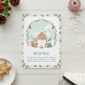 Winter Magie Bosdieren Kerstkaart