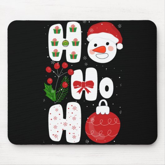 Winter Magie Design Retro Winter Kerstmis Vector Muismat (Voorkant)