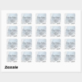winter magie fijne feestdagen monogram vierkante sticker (Vel)