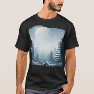 Winter Magie Shirt Esthetisch Sneeuw Scene T-shi