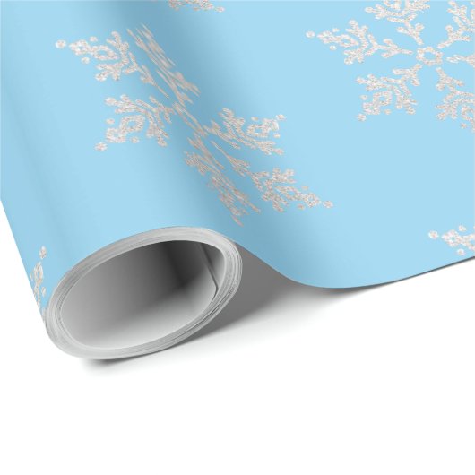 Winter Magische Snowflakes Cadeaupapier (Rol Hoek)