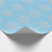 Winter Magische Snowflakes Cadeaupapier (Hoek)