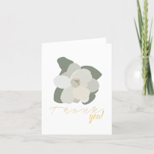 Winter Magnolia Flower Leaves Bedankkaart