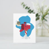 Winter Mailbox Airmail Briefkaart (Staand voorkant)