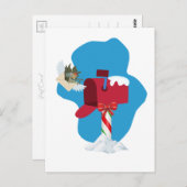 Winter Mailbox Airmail Briefkaart (Voorkant / Achterkant)