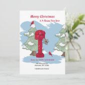 Winter Mailbox Holiday Moving Kaart (Staand voorkant)