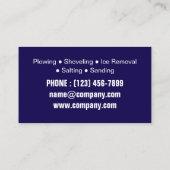 Winter Maintenance Services Snow Removal  Visitekaartje (Achterkant)