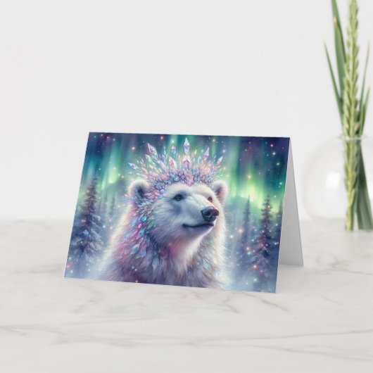Winter Majesty Polar Beer KJV Bible Christmas Feestdagen Kaart (Voorkant)