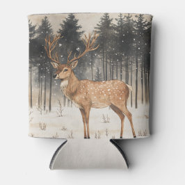 Winter Majesty Stag Winter Scene Blikjeskoeler