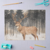 Winter Majesty Stag Winter Scene Tissuepapier (Craft)