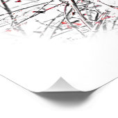 WINTER MALE CARDINAL FOTO AFDRUK (Hoek)