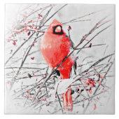 WINTER MALE CARDINAL TEGELTJE (Voorkant)