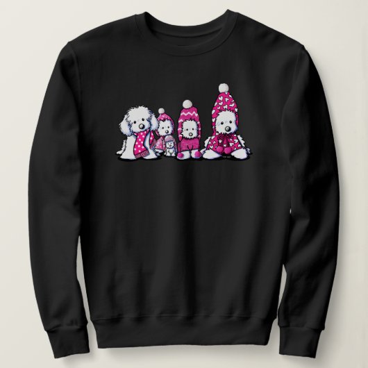 Winter Maltese In Pink Trui (Design voorkant)