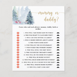 Winter mama of papa baby shower spel