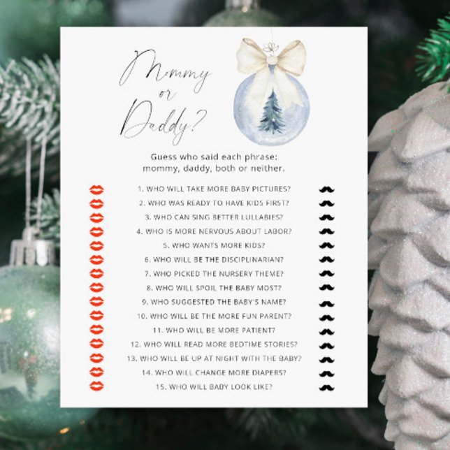 Winter Mama of papa Baby shower spel (Creator heeft geüpload)