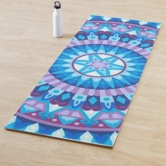 Winter Mandala Blauwe Sneeuwvlok Rustige Fitness Yogamat