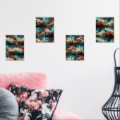 Winter Marble Gallery – Framed Christmas Print Set (Woonkamer)