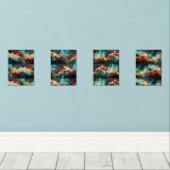 Winter Marble Gallery – Framed Christmas Print Set (Houten vloer)