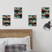Winter Marble Gallery – Framed Christmas Print Set (Slaapkamer)