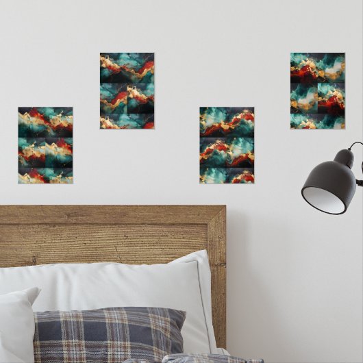 Winter Marble Gallery – Framed Christmas Print Set (Slaapkamer)