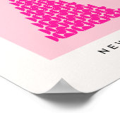 Winter Market 09 Preppy roze kerstboom Poster (Hoek)