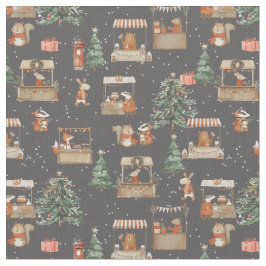 Winter market street festival with animal friends  stof