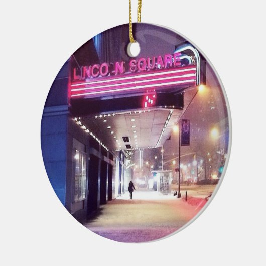 Winter Marquee Keramisch Ornament (Links)