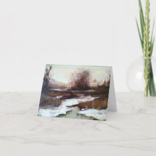 Winter-marsh-briefkaart Kaart