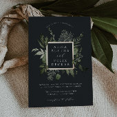 Winter Meadow Botanical Lijst Wedding Folie Uitnodiging