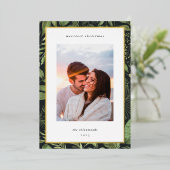 Winter Meadow | Botanische kerstfoto Folie Feestdagenkaart (Staand Voorkant)