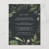 Winter Meadow | Details groene botanische bruiloft Informatiekaartje (Voorkant)