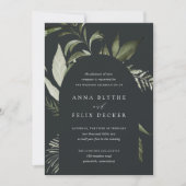 Winter Meadow Green Botanical Arch Wedding Kaart (Voorkant)