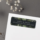 Winter Meadow | Green Botanical Return Address Etiket