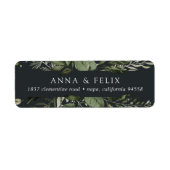 Winter Meadow | Green Botanical Return Address Etiket (Voorkant)