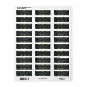Winter Meadow | Green Botanical Return Address Etiket (Full Sheet)