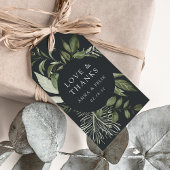 Winter Meadow | Groen botanisch huwelijk Cadeaulabel