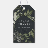 Winter Meadow | Groen botanisch huwelijk Cadeaulabel (Voorkant)