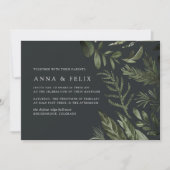 Winter Meadow | Groen botanisch huwelijk Kaart (Voorkant)