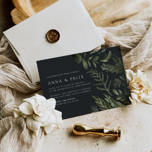 Winter Meadow Groen botanisch huwelijk Kaart