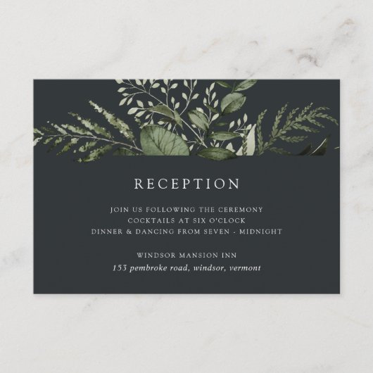 Winter Meadow | Ontvangst van groene botanische br Informatiekaartje (Voorkant)