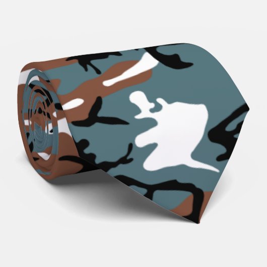 Winter Meer Camouflage Stropdas (Opgerold)