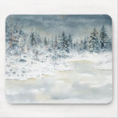 Winter Meer van Mousepad Muismat (Voorkant)