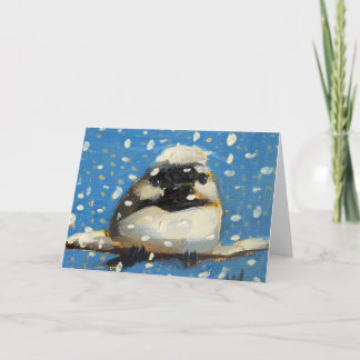 Winter Mees met Sneeuwvlokken Feestdagen Kaart
