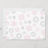 Winter Meisje 2e Verjaardag Foto uitnodiging (Achterkant)