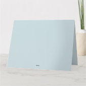 Winter Meisje met Vogel in Blauwe Bloemen Jas Kaart (Achterkant)