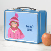 Winter Meisje Roze Wit Rood Winter Pet (In situ)