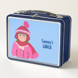 Winter Meisje Roze Wit Rood Winter Pet